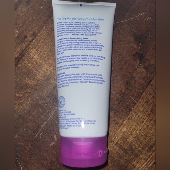 Melaleuca Renew Intensive Skin Theray Pure Lavender - 7oz Tube Unopened - Picture 3 of 5
